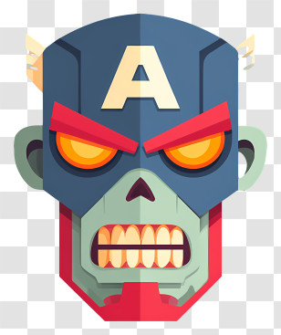 Marvel Zombies - Scary Zombie Mask For Halloween Transparent PNG