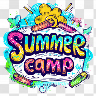 Summer Camp - Colorful Summer Camp Logo Design Transparent PNG