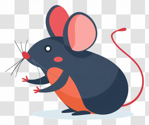 Mouse - Cute Cartoon Mouse Illustration Transparent PNG