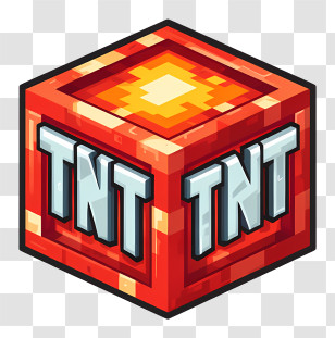 Minecraft Tnt - Pixelated TNT Block Transparent PNG