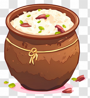 Kheer - Rice Dish In A Clay Pot Illustration Transparent PNG