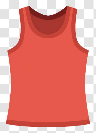 Clothing - Red Sleeveless Tank Top For Casual Wear Transparent PNG