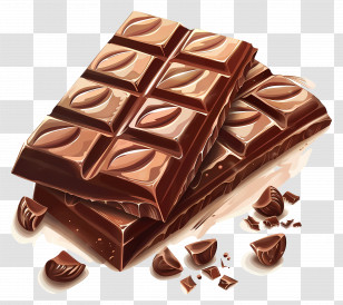 Chocolate Bar - Rich Chocolate Bar Illustration Transparent PNG