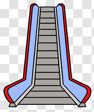 Icon - Escalator With Colorful Handrails Illustration Transparent PNG