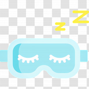 Sleep Zzz - Blue Sleep Mask With Zzz Transparent PNG