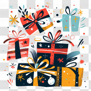Holiday Gift Boxes - Colorful Holiday Gift Boxes For Festive Celebrations Transparent PNG