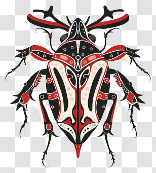 Tibetan Beetle - Black And Red Beetle Illustration Transparent PNG