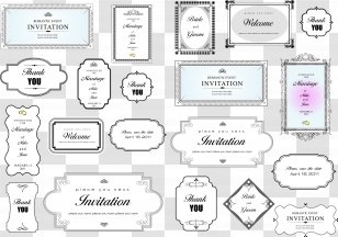 Simple Invitation Card Title Border Vector - Pattern - Area Transparent PNG
