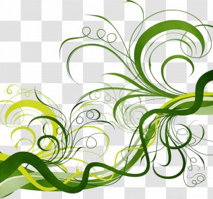 Floral Watercolor - Wet Ink - Line Art Ornament Transparent PNG