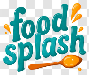 Food Splash Logo - Food Splash Colorful Logo Transparent PNG