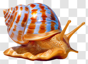 Snail - Shiny Golden Snail Transparent PNG