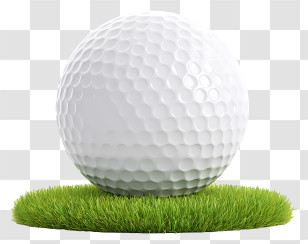 Golf Ball - Golf Ball On Grass Transparent PNG