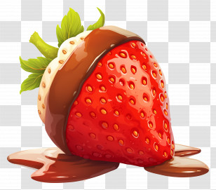 Chocolate Covered Strawberries - Chocolate Covered Strawberry Dessert Transparent PNG