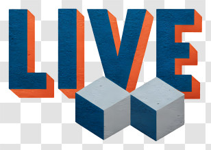 Live - LIVE 3D Text Logo Transparent PNG