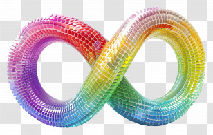 Rainbow Infinity Sign - Rainbow-Colored Infinity Symbol Transparent PNG