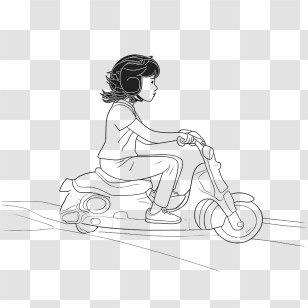 Girl
 - Girl Riding Motorcycle With Helmet Transparent PNG