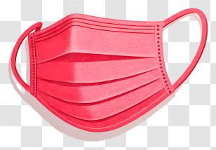 Surgical Mask - Red Protective Mask Transparent PNG