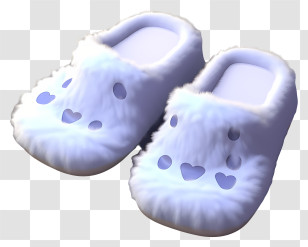 Flat Soft Fluffy Slippers - Fuzzy Cozy Slippers Transparent PNG