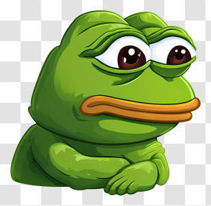 Pepe The Frog - Resting Green Frog Transparent PNG