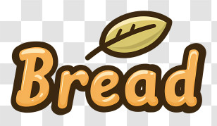 Bread Logo - Simple Bread Logo With Leaf Transparent PNG