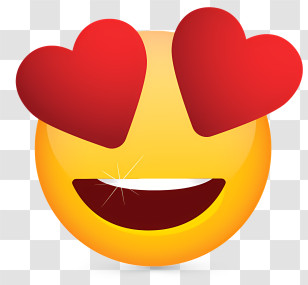 Emoji - Smiling Heart-Eyed Emoji In Love Transparent PNG