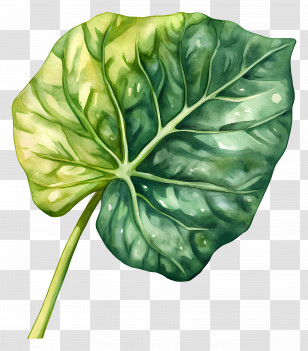 Watercolor Leaf - Green Leaf Illustration In Watercolor Style Transparent PNG