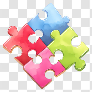 Puzzle Pieces - Colorful Puzzle Pieces Game Transparent PNG