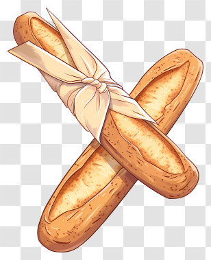 Baguettes - Crusty Golden Baguettes Illustration Transparent PNG