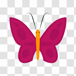 Purple Butterfly - Pink Butterfly Illustration Transparent PNG
