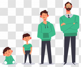 Human Life Cycle - Stages Of A Growing Boy Transparent PNG
