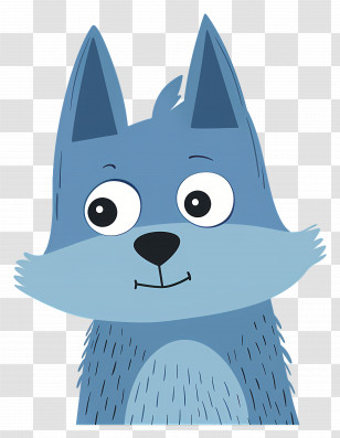 Bluey - Cute Blue Dog Cartoon Transparent PNG