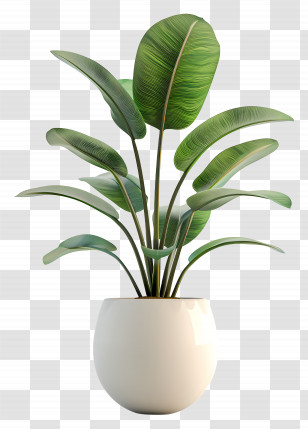 Indoor House Plant - Potted Green Houseplant Transparent PNG