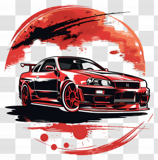 Car - Red Sports Car Illustration Transparent PNG