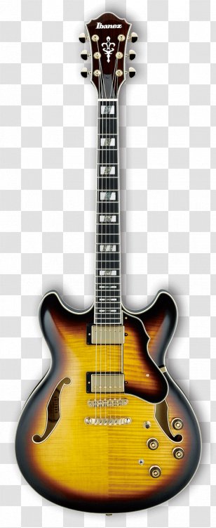 Ibanez Artcore Vintage ASV10A Electric Guitar Sunburst Semi-acoustic - Asv10a - Yellow Acoustic Backpack Transparent PNG