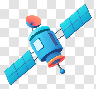Space Satellite - Colorful Satellite Illustration Transparent PNG