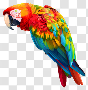 Macaw - Colorful Parrot Tropical Artwork Transparent PNG