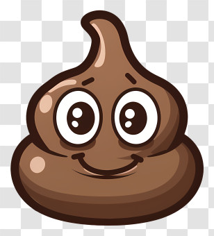 Poop Emoji - Smiling Poop Emoji In Cartoon Style Transparent PNG