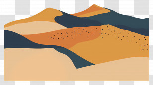 Sand Dunes - Abstract Desert Landscape With Sand Dunes Transparent PNG
