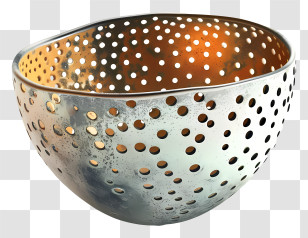 Decorative Bowl - Metal Perforated Bowl For Kitchen Use Transparent PNG