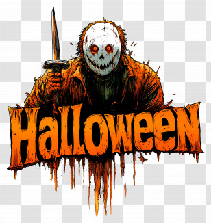Halloween - Scary Halloween Masked Character Artwork Transparent PNG