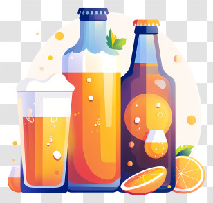 Homebrew Day - Refreshing Beer Bottles And Glasses Transparent PNG