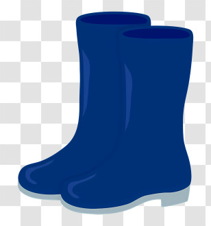 Fashion - Blue Rubber Rain Boots For Wet Weather Transparent PNG