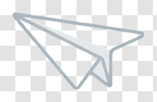 Icon - Simple Paper Airplane Icon Transparent PNG