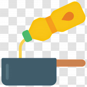 Cooking Oil - Pouring Oil Into Cooking Pan Transparent PNG