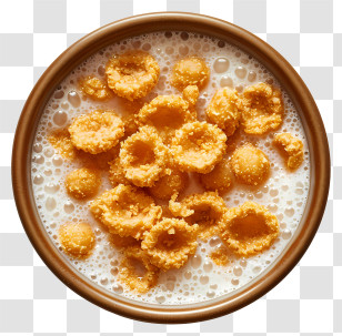 Cereal Bowl - Bowl Of Crunchy Cereal With Milk Transparent PNG
