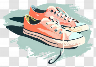 Shoes - Pink Sneakers Illustration Transparent PNG
