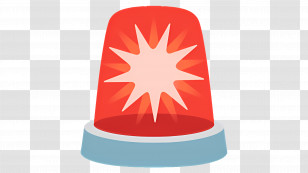 Siren Emoji - Red Alarm Light Icon Transparent PNG