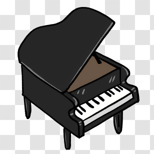 Icon - Black Grand Piano Illustration Transparent PNG