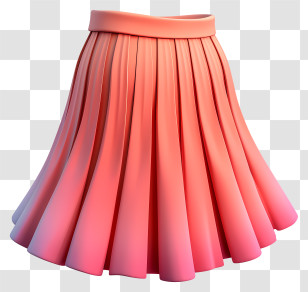 Skirt - Pretty Pink Pleated Skirt Transparent PNG