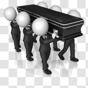 Stick Figure - Stick Figures Carrying A Black Coffin Transparent PNG